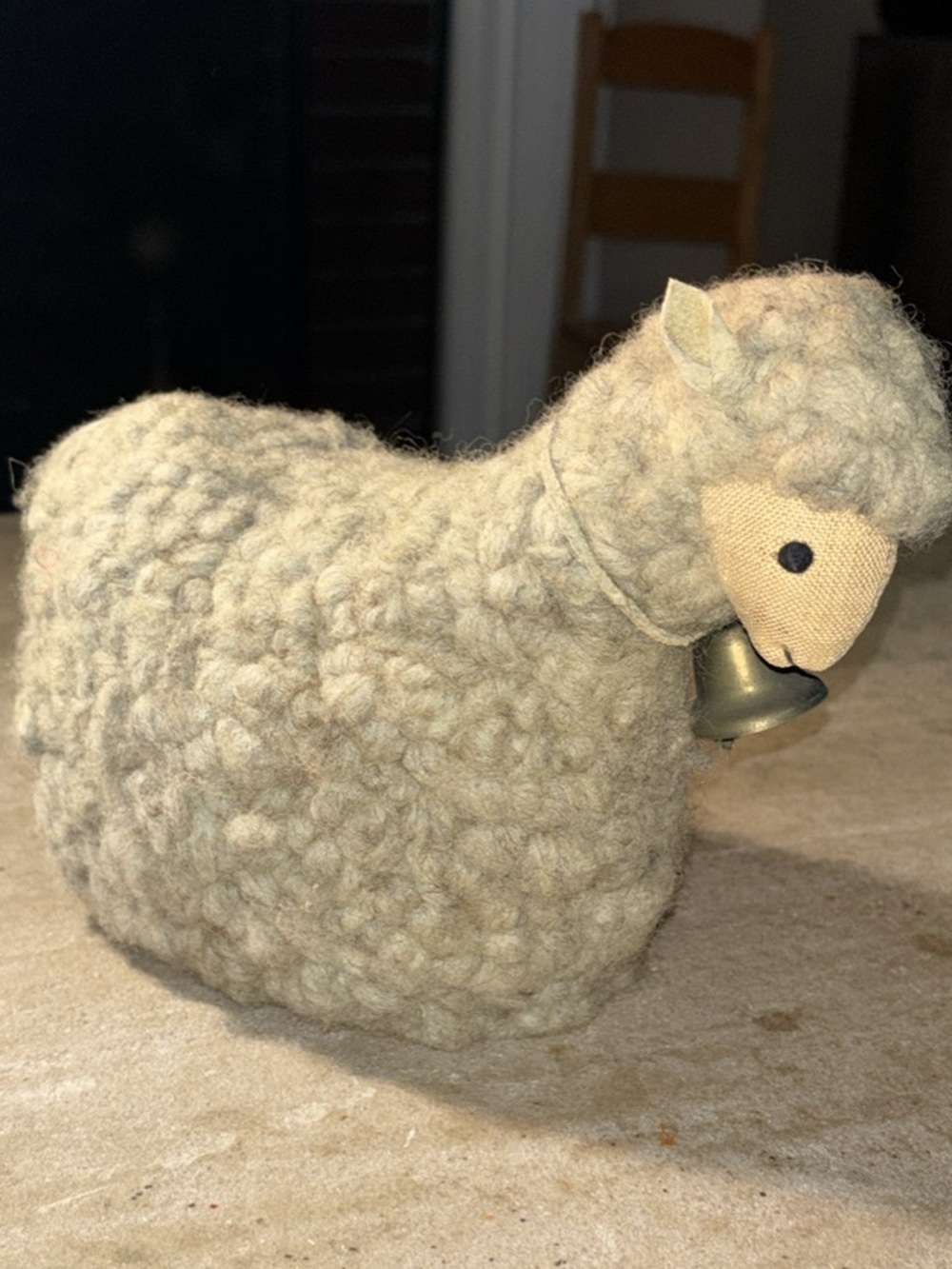 Vintage Makowianka Polish Folk Art Wool Sheep Ram Figural